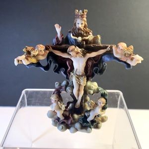 Jesus On The Cross Porcelain Sculpture